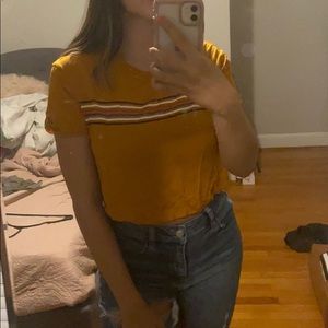 garage yellow crop top